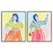 Stupell Industries Stylish Women Bright Hues 2pc Framed Giclee Wall Art Set Design by June Erica Vess